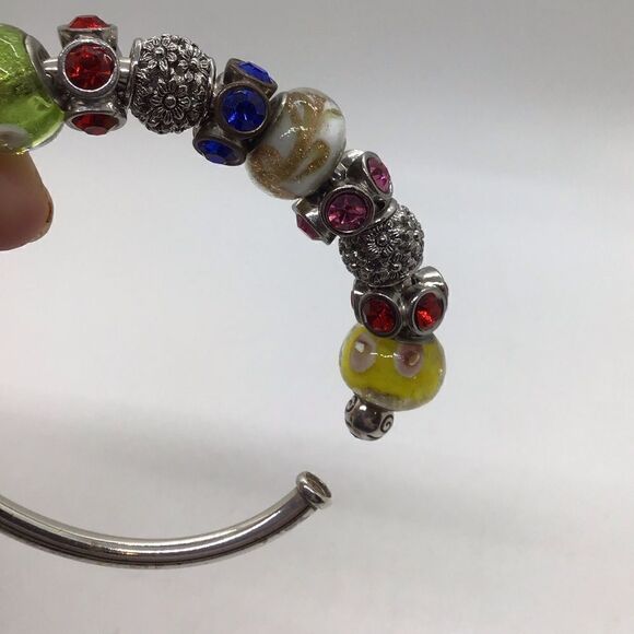 Brighton Multicolored Beaded Bangle Bracelet - Picture 3 of 5